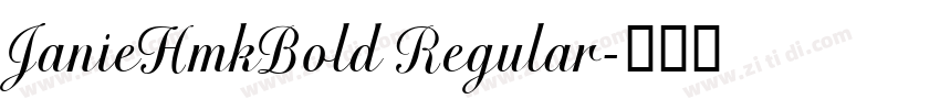 JanieHmkBold Regular字体转换